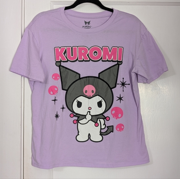 Kuromi by Sanrio Tee | Lavender | Youth L (11–13) Or Women's S | Front & Back - Picture 1 of 4